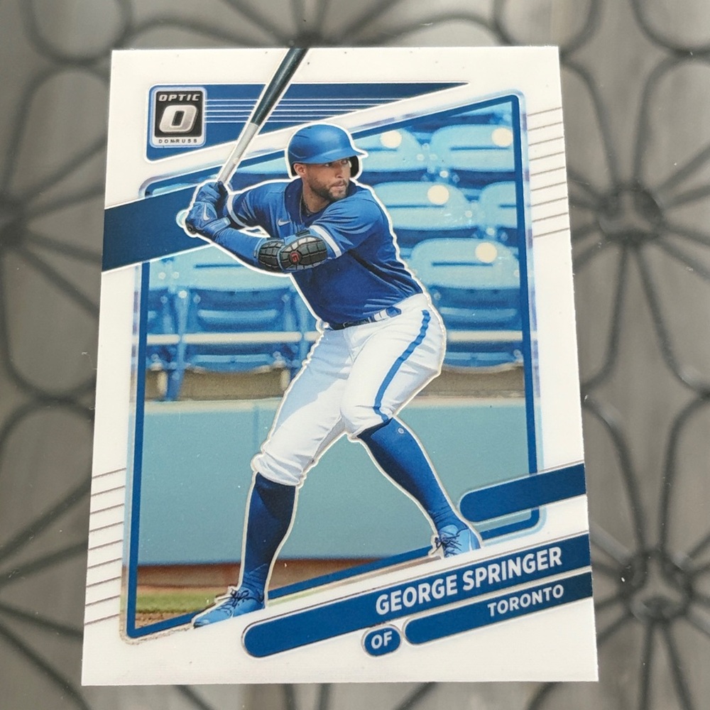 George Springer 2021 Donruss Optic Toronto Blue Jays Baseball Card